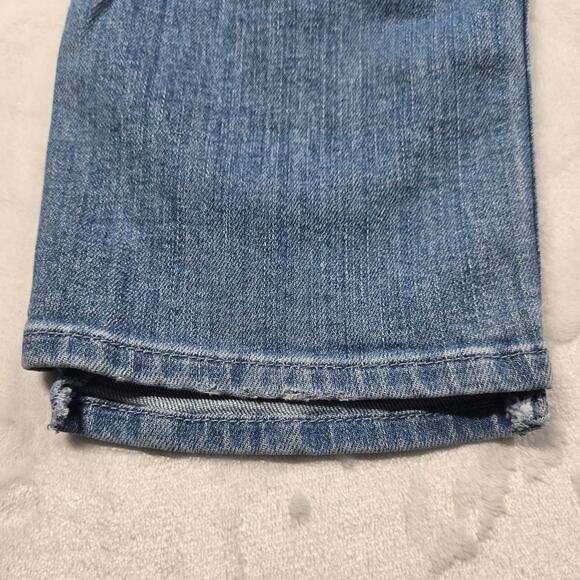 Mother The Rascal Slit Step Shake Well Wash Jeans Blue Cotton Size 25 (26x27) - Picture 11 of 12